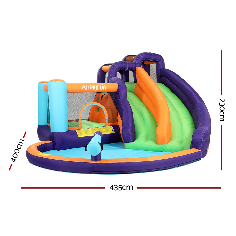 AirMyFun Inflatable Water Slide Kids Jumping Trampoline Castle Double Slide-Home &amp; Garden &gt; Pool &amp; Accessories &gt; Pool Toys &amp; Inflatables-PEROZ Accessories