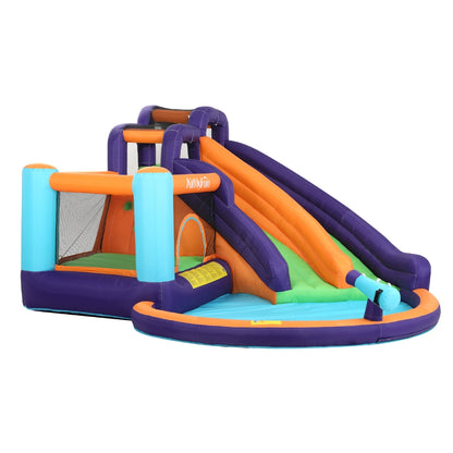 AirMyFun Inflatable Water Slide Kids Jumping Trampoline Castle Double Slide-Home &amp; Garden &gt; Pool &amp; Accessories &gt; Pool Toys &amp; Inflatables-PEROZ Accessories