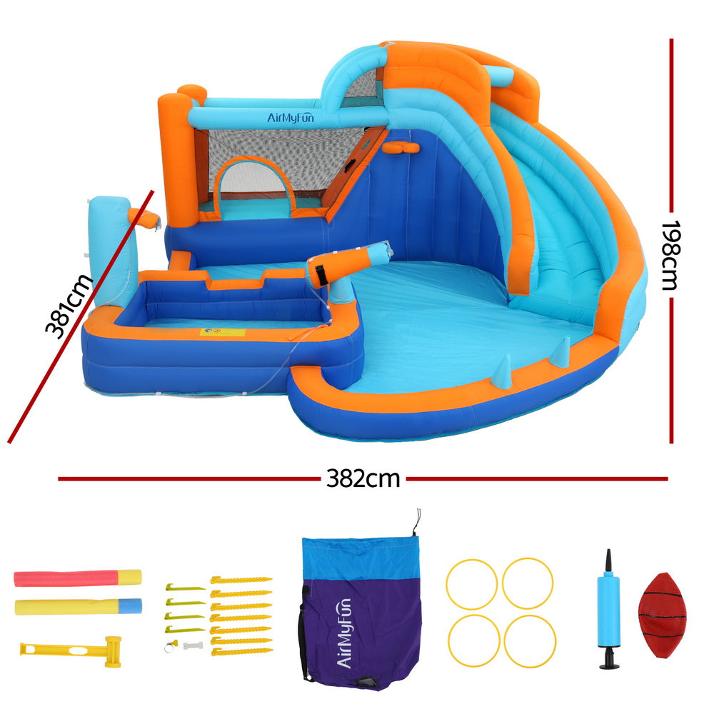 AirMyFun Kids Inflatable Pool Water Slide Park Jumping Castle Bounce 382X381CM-Baby &amp; Kids &gt; Baby &amp; Kid&