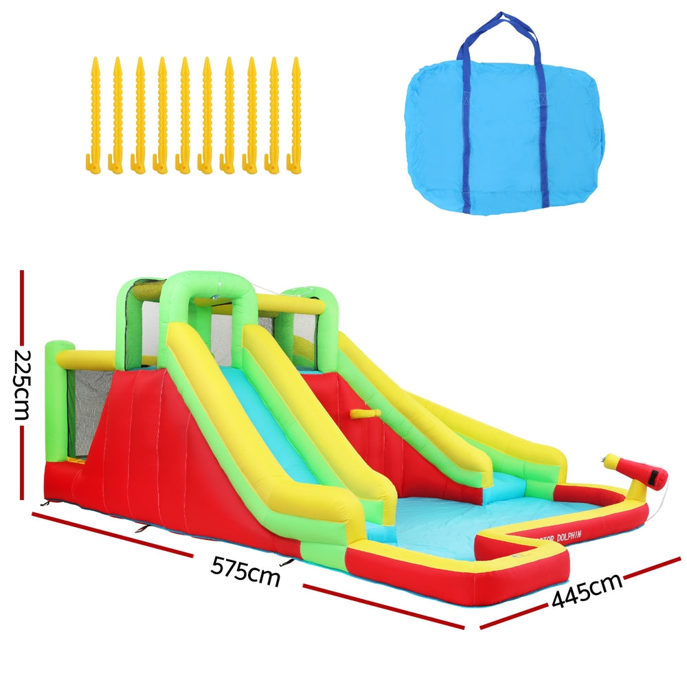 Doctor Dolphin Kids Inflatable Pool Water Slide Park Jumping Castle 575X445CM-Baby &amp; Kids &gt; Baby &amp; Kid&