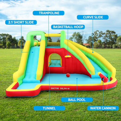 Doctor Dolphin Kids Inflatable Pool Water Slide Park Jumping Castle 575X445CM-Baby &amp; Kids &gt; Baby &amp; Kid&