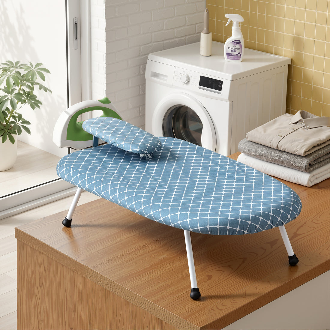 Artiss Tabletop Ironing Board with Small Ironing Boards with Folding Legs Blue-Appliances > Washers, Dryers &amp; Irons > Irons &amp; Ironing Systems-PEROZ Accessories