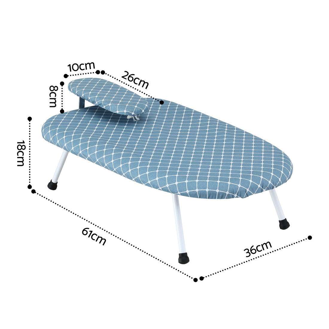 Artiss Tabletop Ironing Board with Small Ironing Boards with Folding Legs Blue-Appliances > Washers, Dryers &amp; Irons > Irons &amp; Ironing Systems-PEROZ Accessories