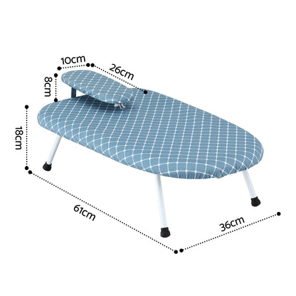 Artiss Tabletop Ironing Board with Small Ironing Boards with Folding Legs Blue-Appliances > Washers, Dryers &amp; Irons > Irons &amp; Ironing Systems-PEROZ Accessories