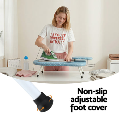 Artiss Tabletop Ironing Board with Small Ironing Boards with Folding Legs Blue-Appliances > Washers, Dryers &amp; Irons > Irons &amp; Ironing Systems-PEROZ Accessories