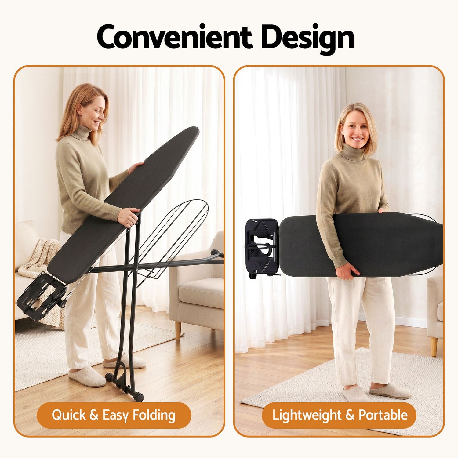 Artiss Foldable Ironing Board with Iron Rest Ironing Board for Laundry Room