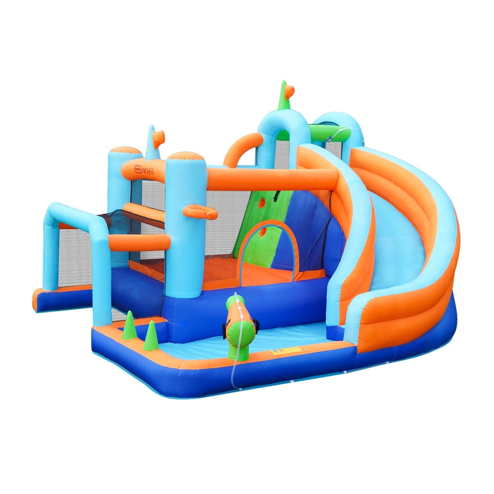 AirMyFun 9-IN-1 Inflatable Water Park with Soccer Goal Post-Inflatable Toys-PEROZ Accessories