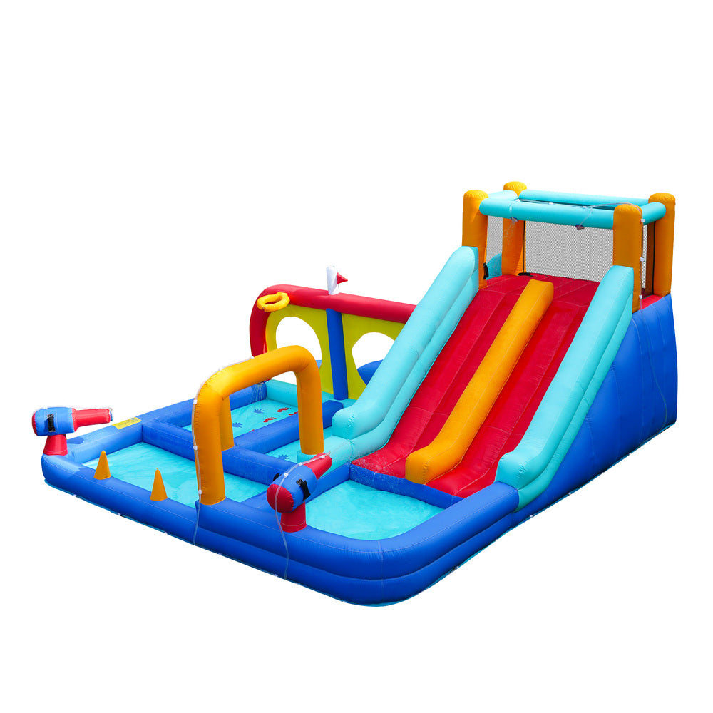 Doctor Dolphin 10-IN-1 Inflatable Water Park Dual Slides-Inflatable Toys-PEROZ Accessories