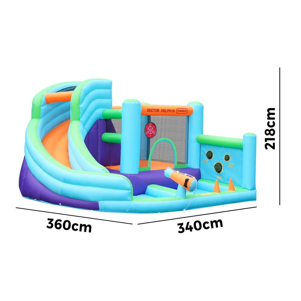Doctor Dolphin 10-IN-1 Inflatable Water Park Bounce Castle-Inflatable Toys-PEROZ Accessories