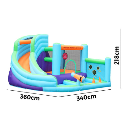 Doctor Dolphin 10-IN-1 Inflatable Water Park Bounce Castle-Inflatable Toys-PEROZ Accessories