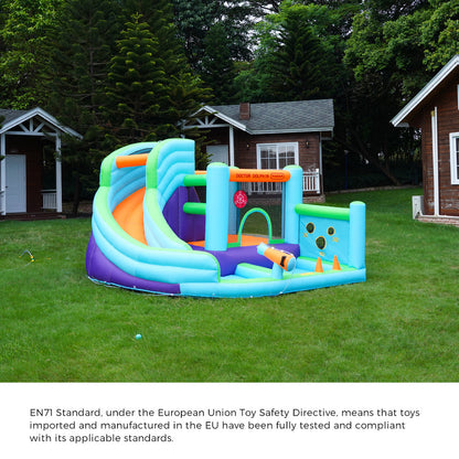 Doctor Dolphin 10-IN-1 Inflatable Water Park Bounce Castle-Inflatable Toys-PEROZ Accessories