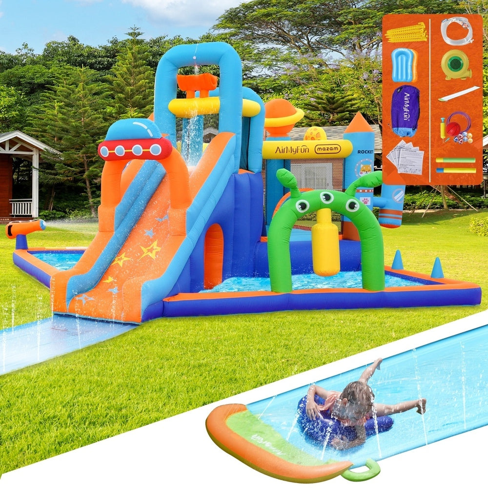AirMyFun 12 Play Zones Inflatable Trampoline Castle Space Theme-Inflatable Toys-PEROZ Accessories