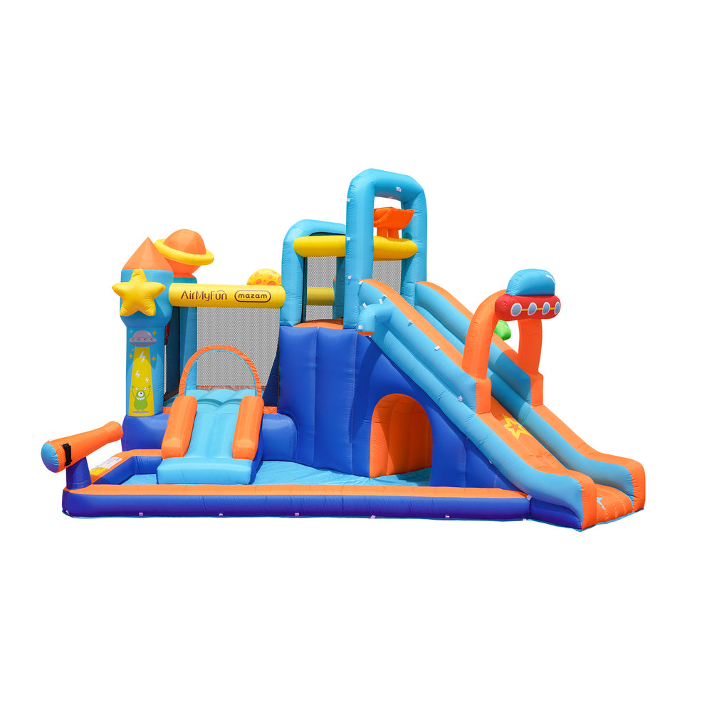AirMyFun 12 Play Zones Inflatable Trampoline Castle Space Theme