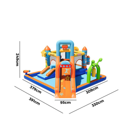 AirMyFun 12 Play Zones Inflatable Trampoline Castle Space Theme-Inflatable Toys-PEROZ Accessories
