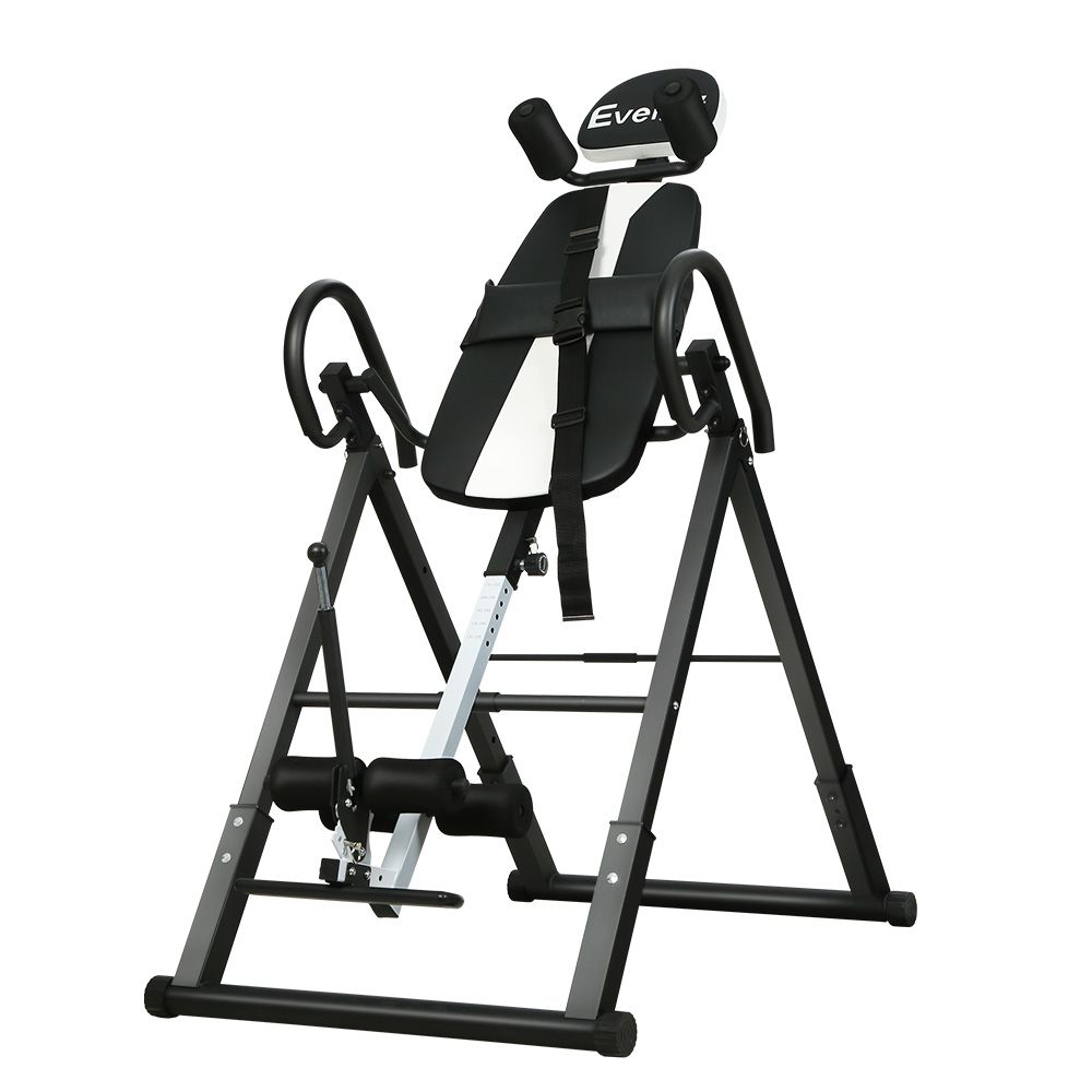 Everfit Inversion Table Gravity Exercise Inverter Back Stretcher Home Gym Grey-Sports &amp; Fitness > Fitness Accessories-PEROZ Accessories