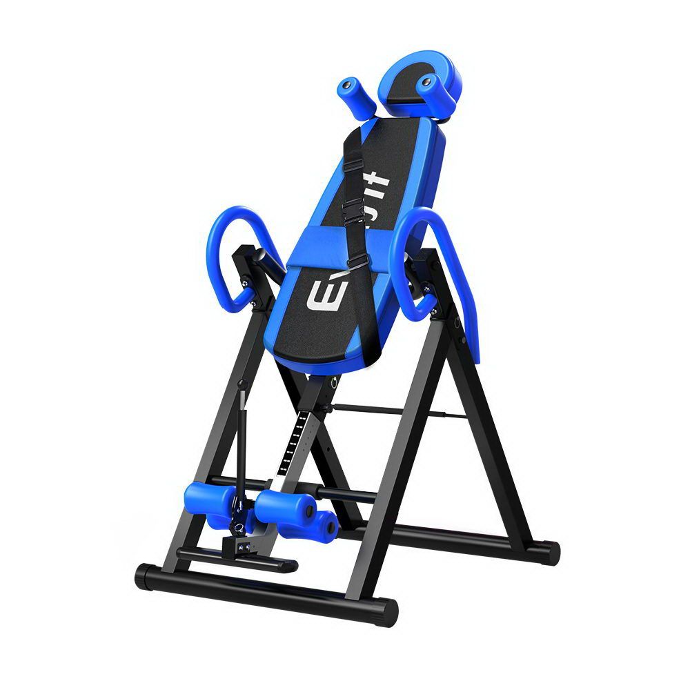 Everfit Inversion Table Gravity Exercise Inverter Back Stretcher Home Gym Blue-Sports &amp; Fitness > Fitness Accessories-PEROZ Accessories
