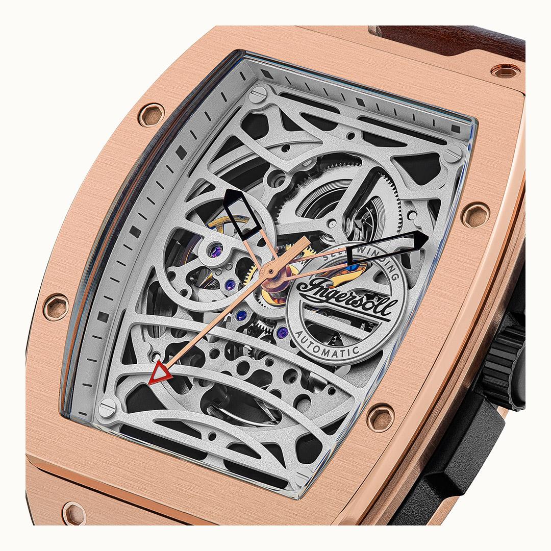 Ingersoll The Challenger Automatic Rose Gold Watch-PEROZ Accessories