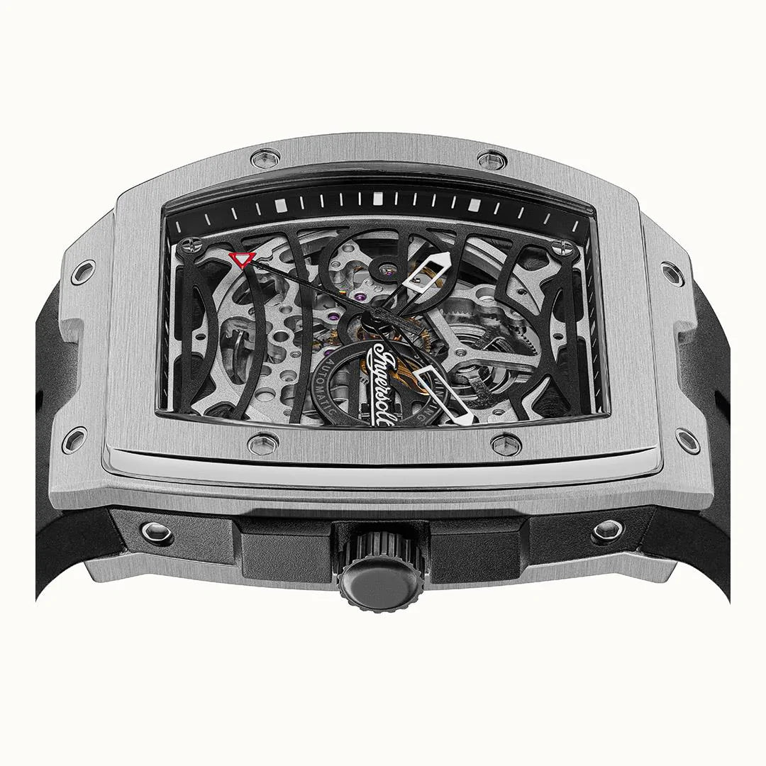 Ingersoll The Challenger Automatic Silver and Black Watch-PEROZ Accessories