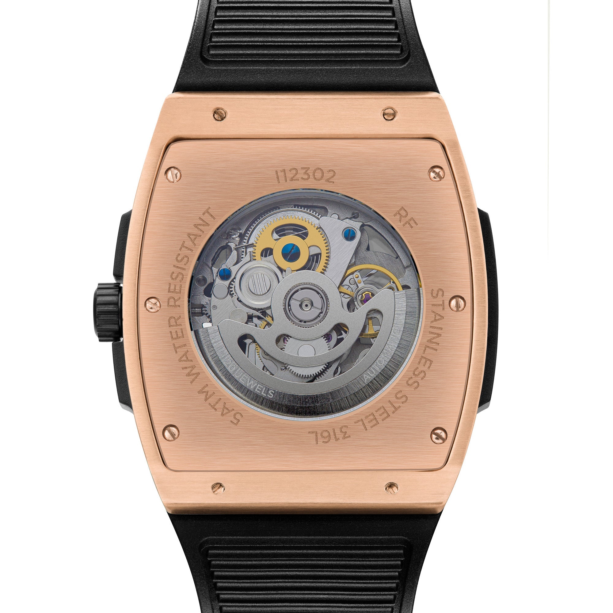 Ingersoll The Challenger Automatic Two Tone Black Rubber Strap Watch-PEROZ Accessories