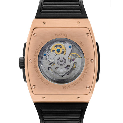 Ingersoll The Challenger Automatic Two Tone Black Rubber Strap Watch-PEROZ Accessories