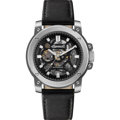 Ingersoll The Freestyle Automatic Black Leather Strap Watch-PEROZ Accessories