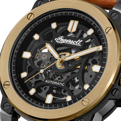 Ingersoll The Freestyle Automatic Brown Leather Strap Watch-PEROZ Accessories