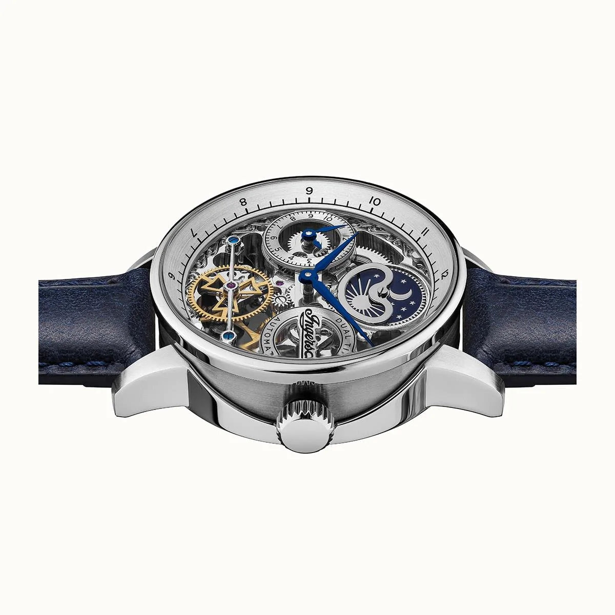 Ingersoll The Jazz Automatic Silver Blue Leather Watch-PEROZ Accessories