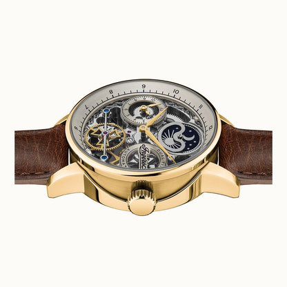 Ingersoll The Jazz Gold Automatic Brown Leather Watch-PEROZ Accessories