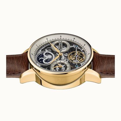Ingersoll The Jazz Gold Automatic Brown Leather Watch-PEROZ Accessories