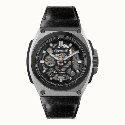 Ingersoll The Motion Automatic Black Leather Watch-PEROZ Accessories