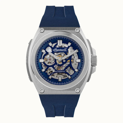 Ingersoll The Motion Automatic Silver Blue Watch-PEROZ Accessories