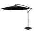 Instahut 3m Umbrella w/Base Outdoor Cantilever Beach Garden Patio Parasol Black-Home & Garden > Shading > Umbrellas & Sunshades-PEROZ Accessories