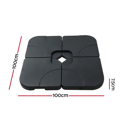 Instahut Outdoor Umbrella Base 50cm 4 Plates Stand Pod Cantilever-Home &amp; Garden > Shading > Umbrellas &amp; Sunshades-PEROZ Accessories