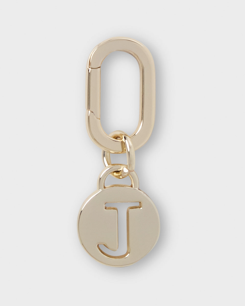 Letter J Charm With Oval Hinge Ring Clip-Accessories-PEROZ Accessories