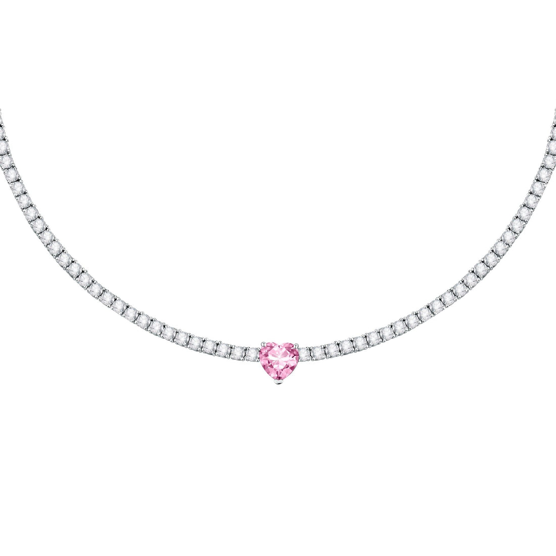 Chiara Ferragni Diamond Heart FairyTale Tennis Necklace-Necklaces-PEROZ Accessories