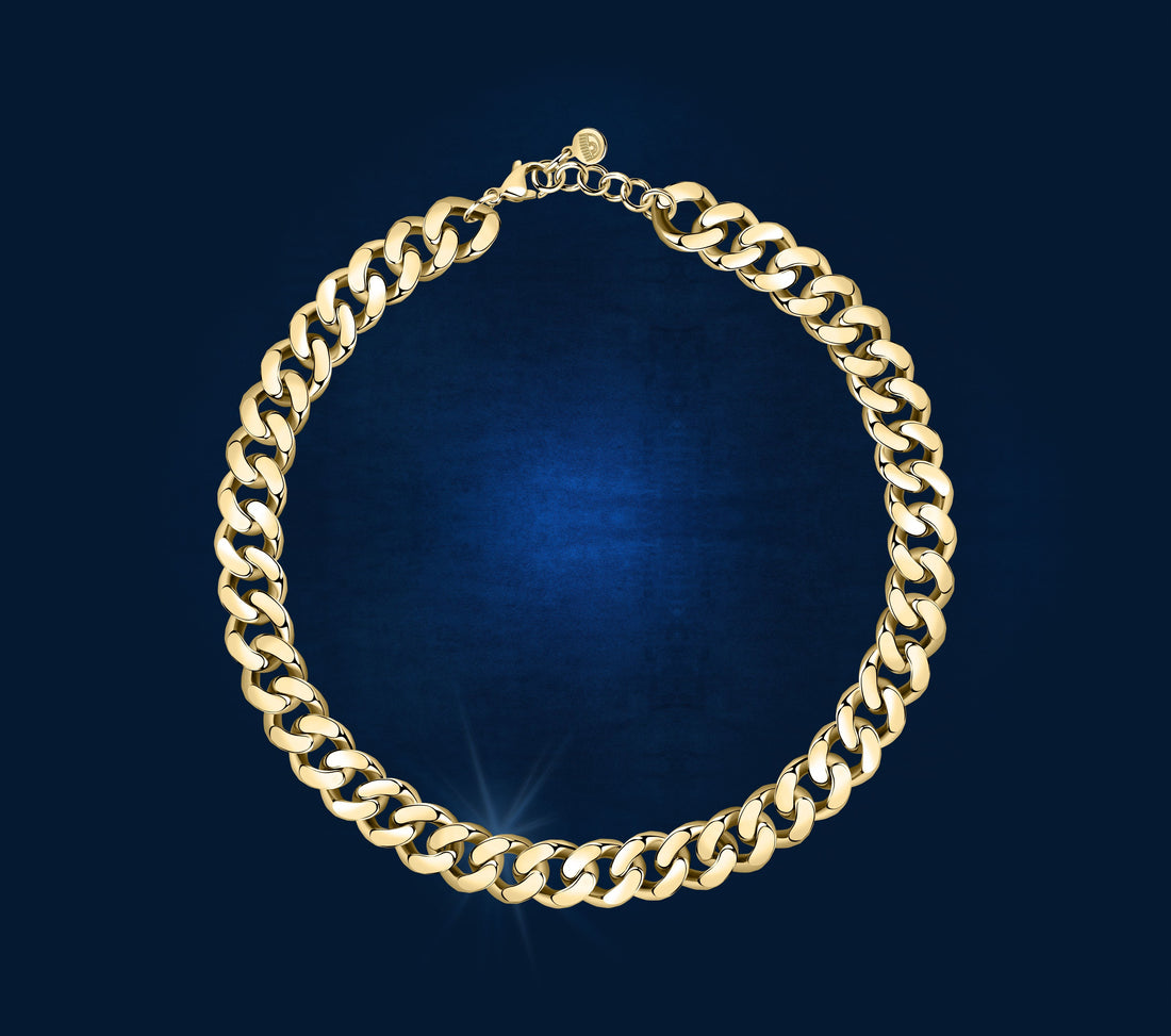 Chiara Ferragni Chain Collection Big Chain Gold Necklace-Necklaces-PEROZ Accessories