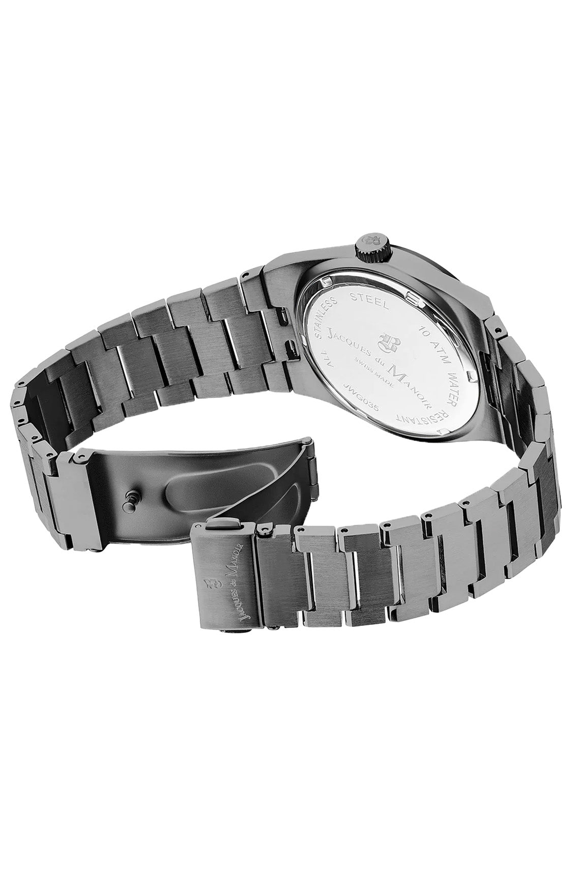 JDM Horizon Gents 41mm 100m Silver Dial Black Stainless Steel Strap Watch-PEROZ Accessories