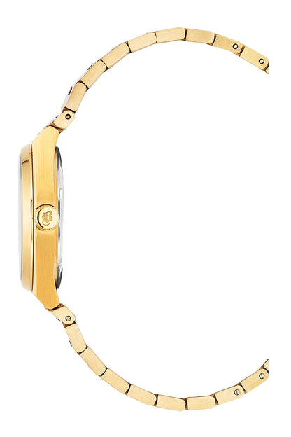 JDM Horizon Ladies 31mm 50m Black Dial Gold Stainless Steel Strap Watch-PEROZ Accessories