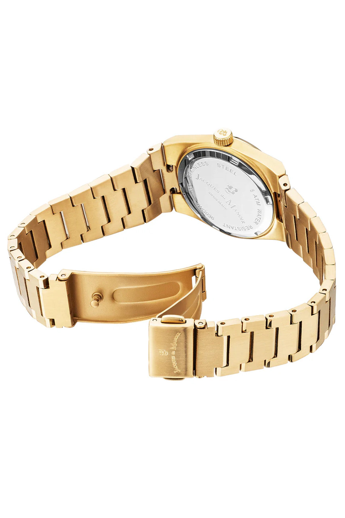 JDM Horizon Ladies 31mm 50m Black Dial Gold Stainless Steel Strap Watch-PEROZ Accessories