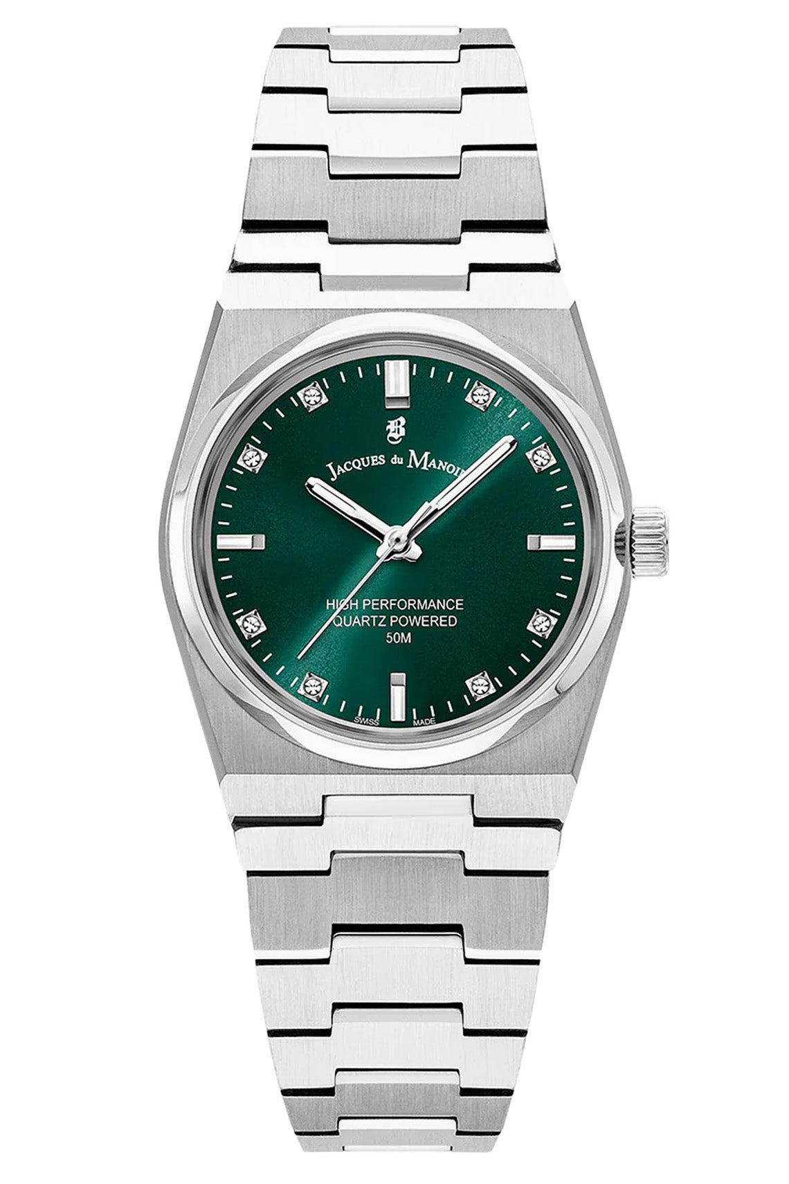 JDM Horizon Ladies 31mm 50m Green Dial Stainless Steel Strap Watch-PEROZ Accessories