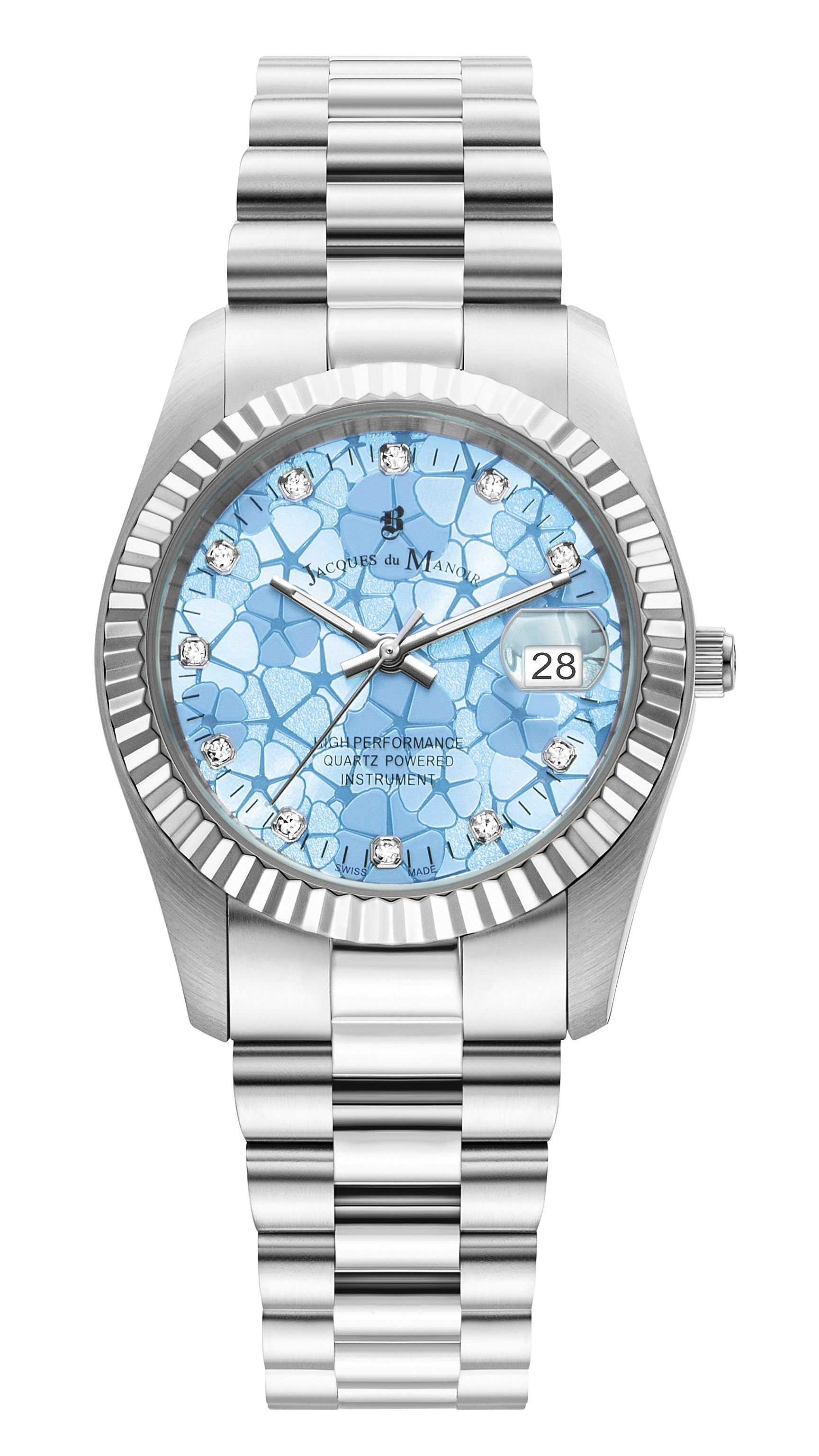 JDM Inspiration Flower 34mm Silver Strap Watch-PEROZ Accessories