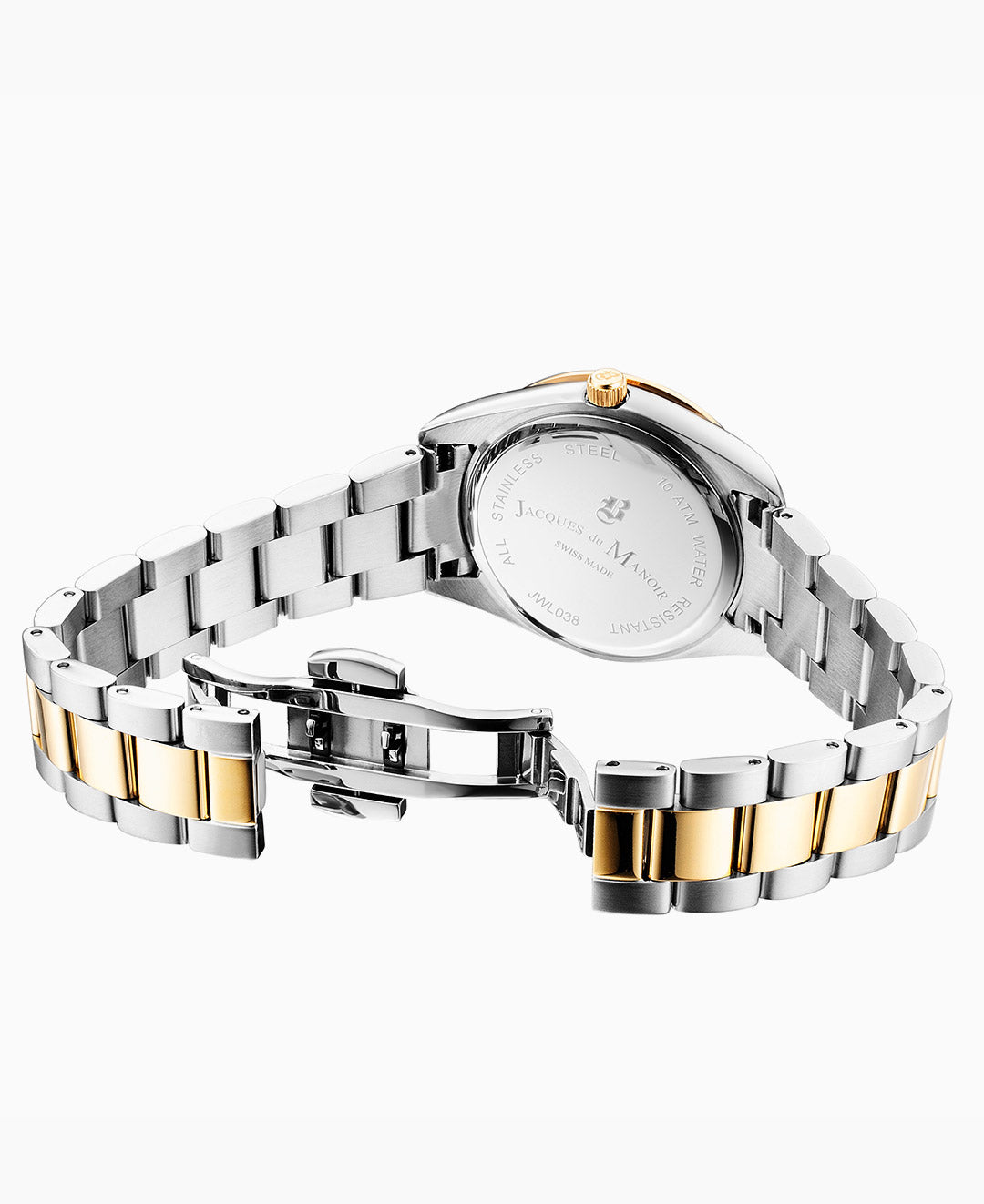 Jacques Du Manoir Swiss Inspiration Allure 32mm Blue Dial Two Tone Stainless Strap Watch-Quartz Watches-PEROZ Accessories