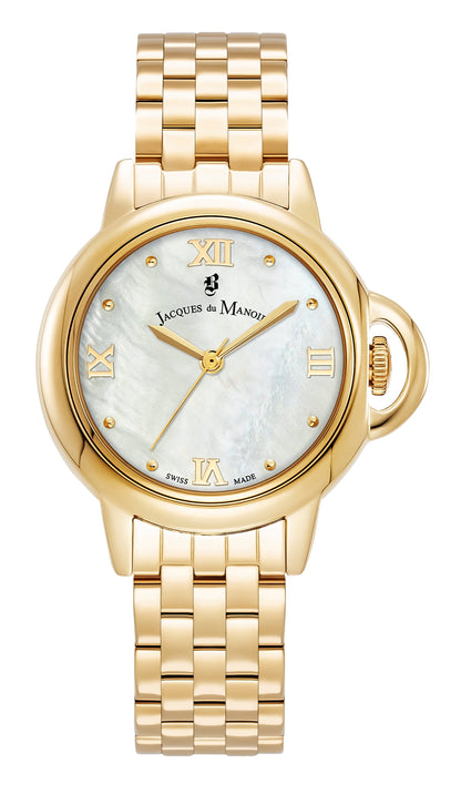 Jacques Du Manoir Swiss Grace 32mm Analog Gold Stainless Steel Strap Watch-PEROZ Accessories
