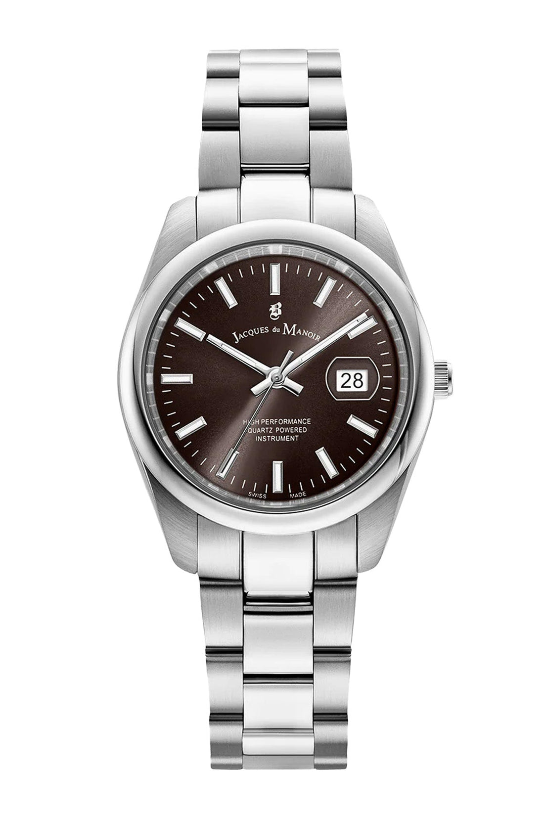 Jacques Du Manoir Swiss Inspiration Allure 32mm Black Dial Stainless Steel Strap Watch-PEROZ Accessories