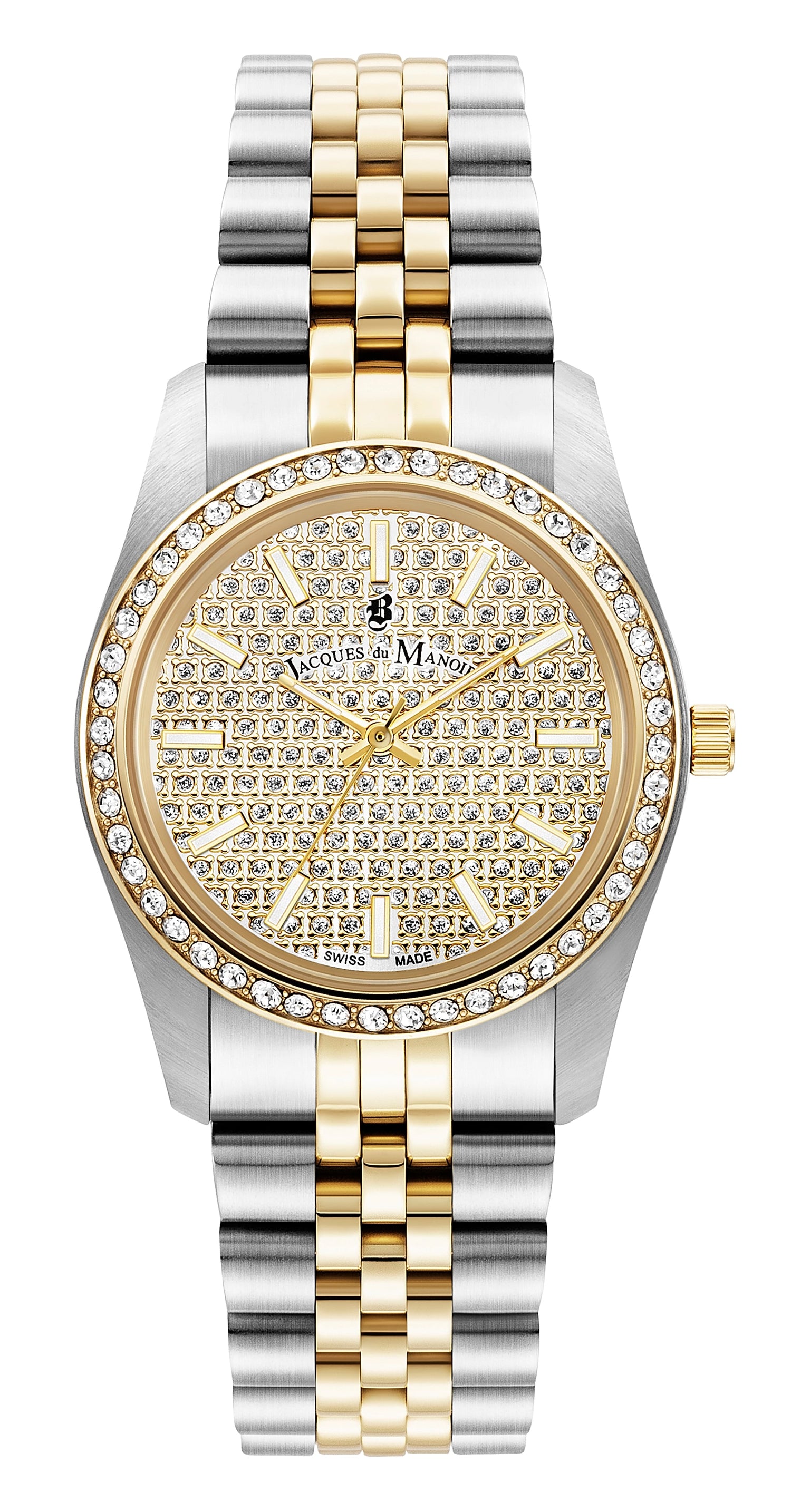 Jacques Du Manoir Swiss Inspiration Glamour Two Tone Watch-PEROZ Accessories