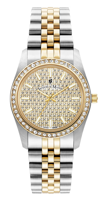 Jacques Du Manoir Swiss Inspiration Glamour Two Tone Watch-PEROZ Accessories