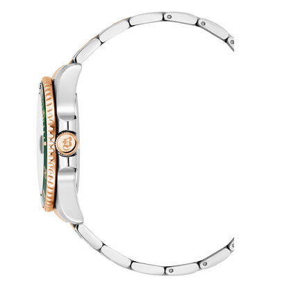 Jacques Du Manoir Swiss-Made Pro Scuba 43mm 200m Water Resistant Two Tone Green Watch-PEROZ Accessories