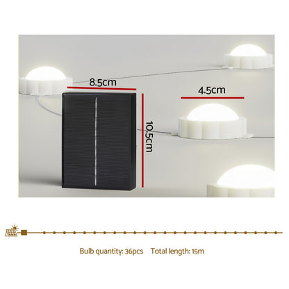 Jingle Jollys 15M Christmas Lights Permanent String Eaves Light 36 LED Decoration-Occasions > Christmas > Outdoor Decorations &amp; Lights-PEROZ Accessories