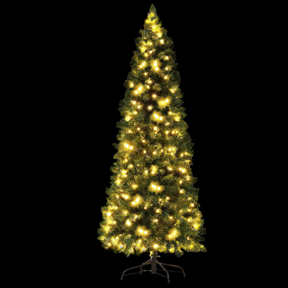 Jingle Jollys 1.8M Pre-lit Christmas Tree 8 Mode Multi Colour 200 LED Light Xmas-Christmas Trees-PEROZ Accessories