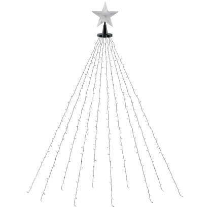 Jingle Jollys 2.5M Christmas Lights Waterfall String Light 300 LED Star Topper-Occasions > Christmas > Outdoor Decorations &amp; Lights-PEROZ Accessories